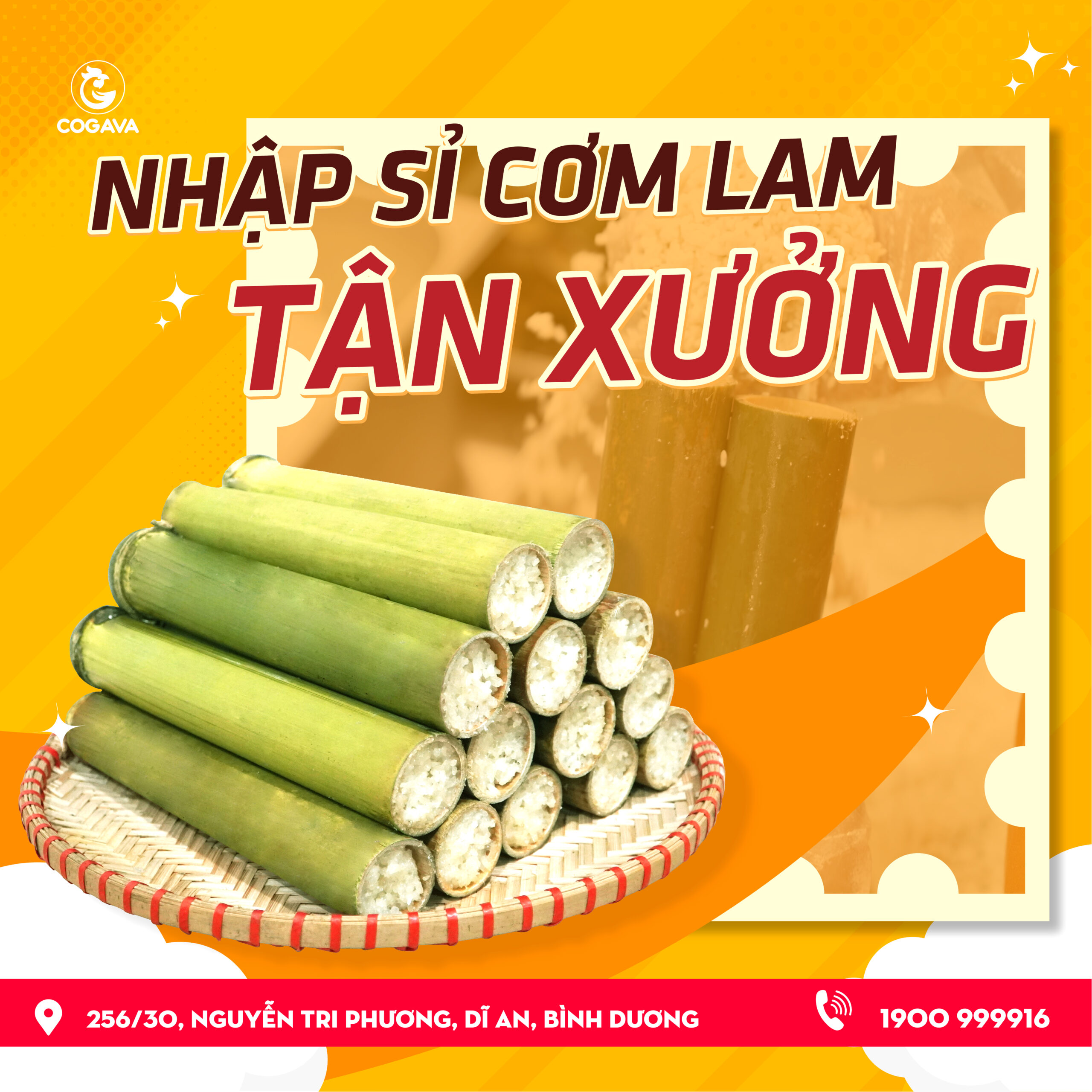 Cơm lam sản xuất tận xưởng, không qua trung gian