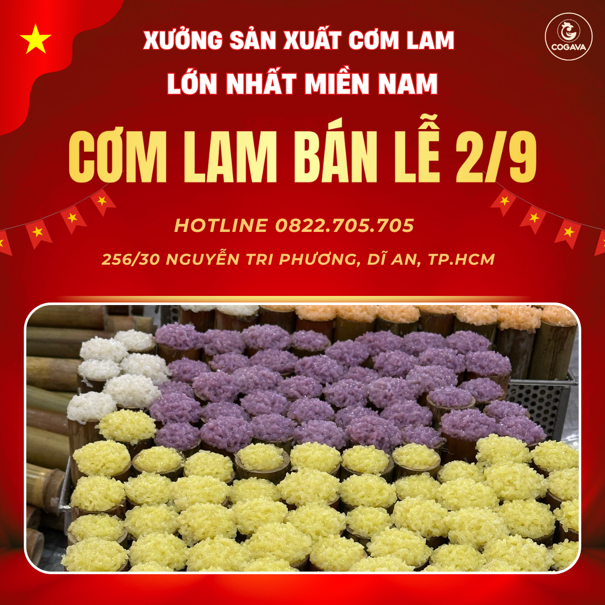 Nguồn phân phối cơm lam Lễ 2/9