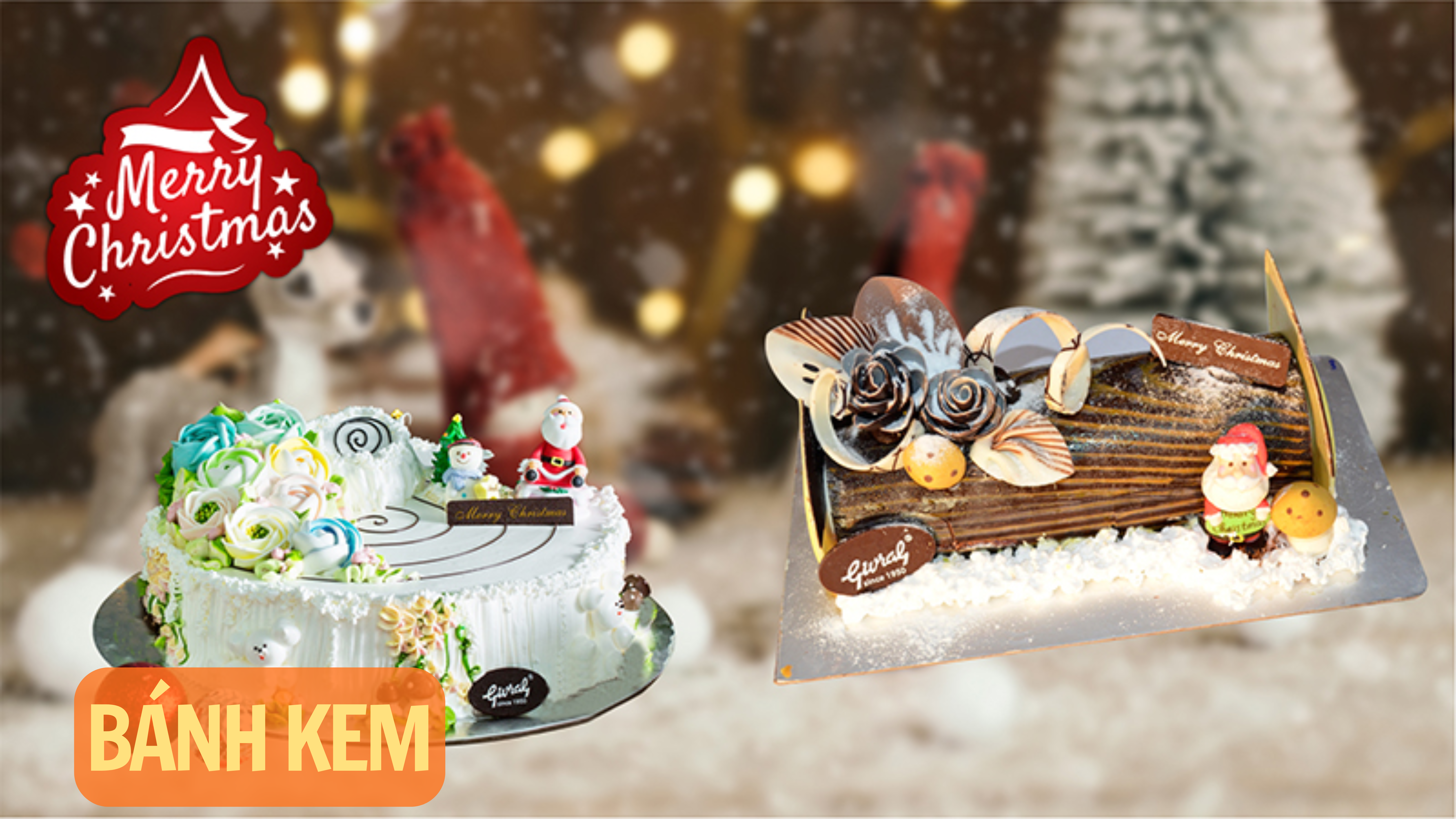 Bánh kem hình cây thông, Noel