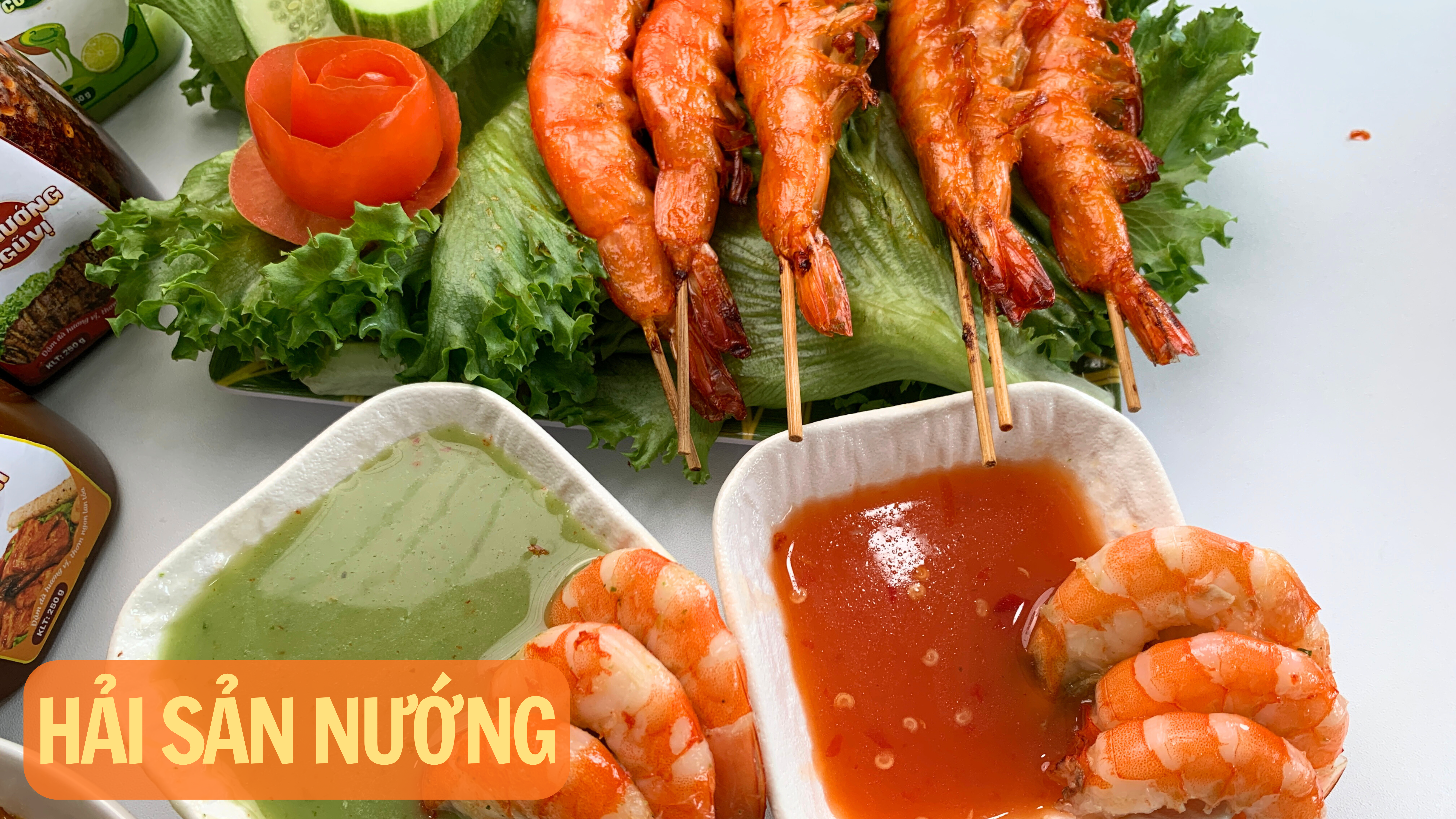 Hải sản nướng chấm cùng sốt chấm Batri COGAVA