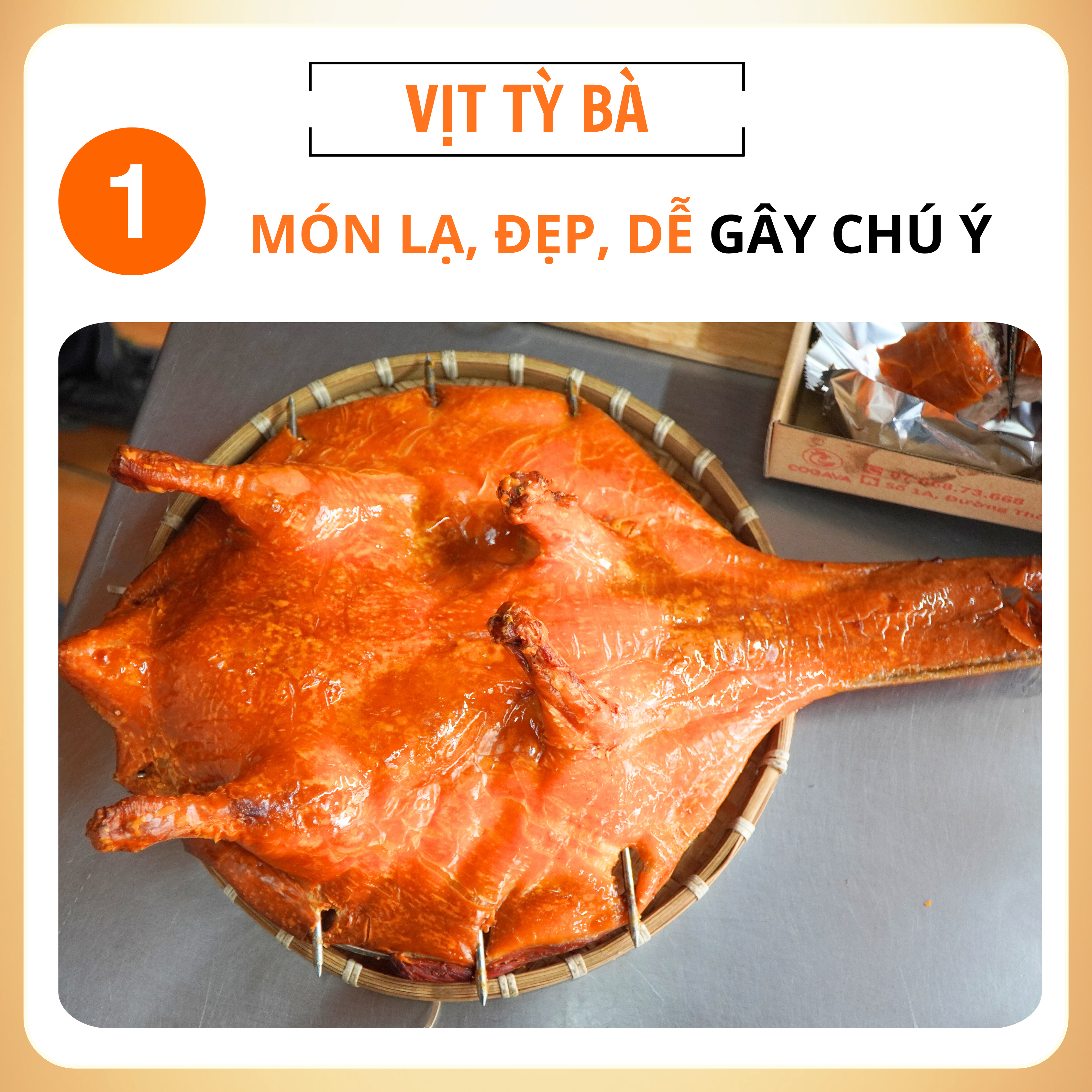 Vịt Tỳ Bà là món ăn đẹp, lạ mắt dễ gây chú ý