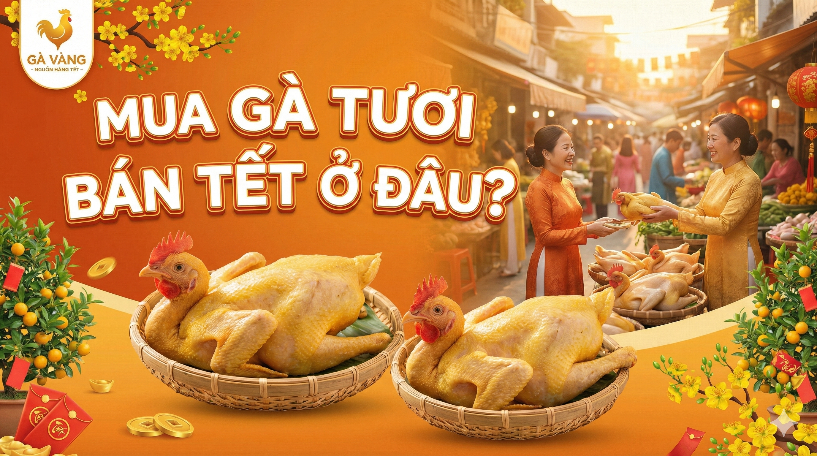 Mua gà tươi bán Tết ở đâu