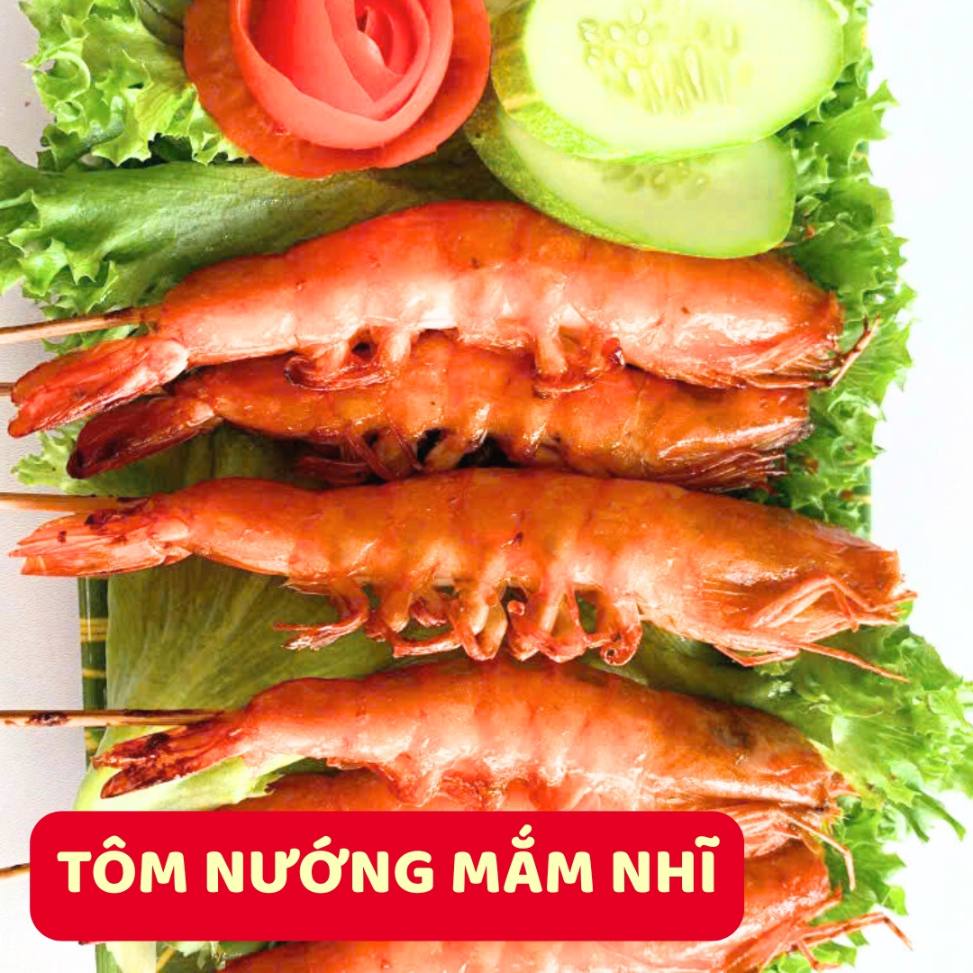 Hải sản nướng sốt mắm nhĩ đậm đà khó cưỡng
