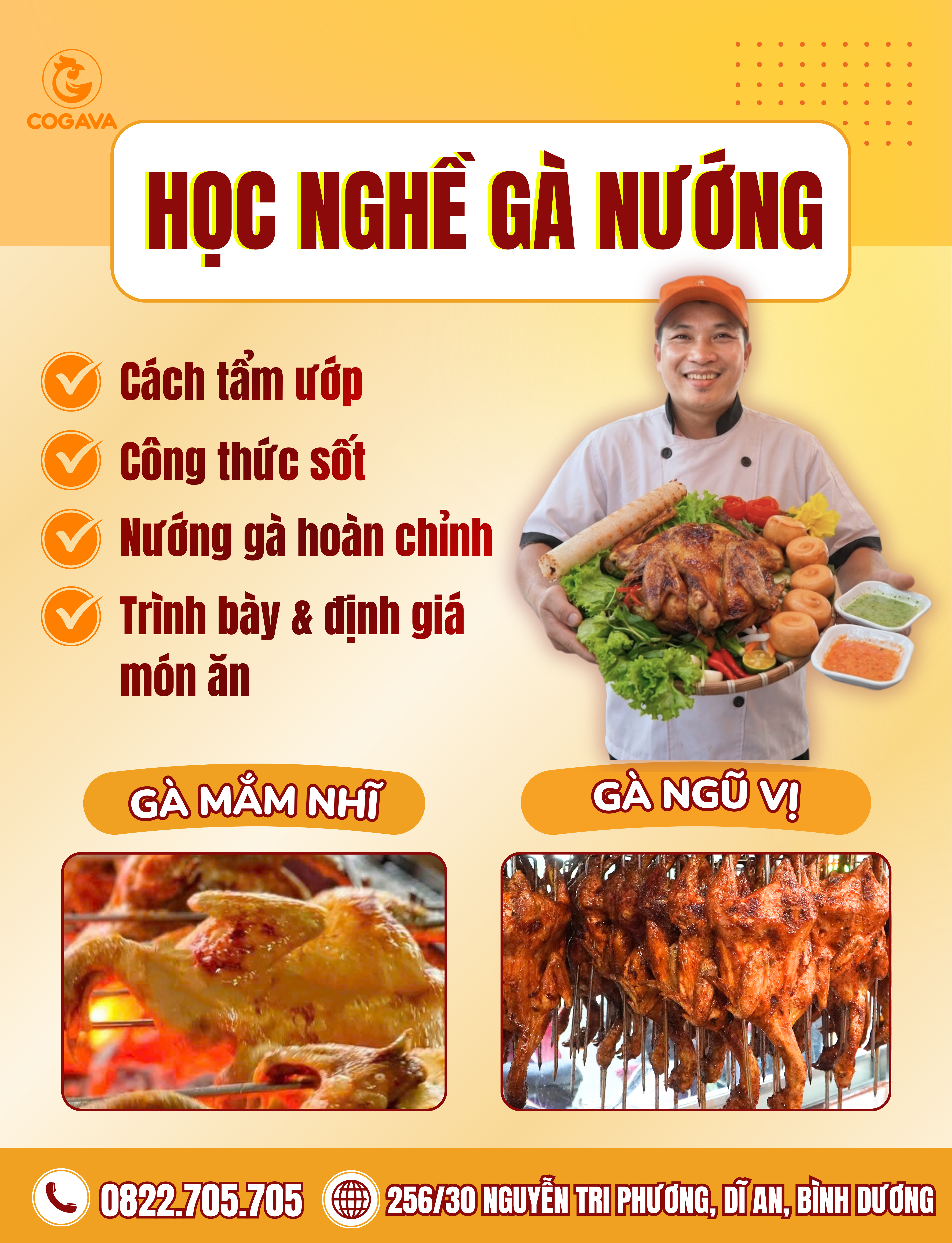 Khóa học nghề gà nướng uy tín tại TP.HCM