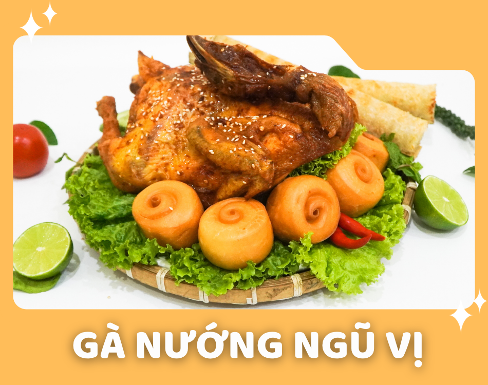 Gà nướng ngũ vị - món ăn bán chạy các quán nướng