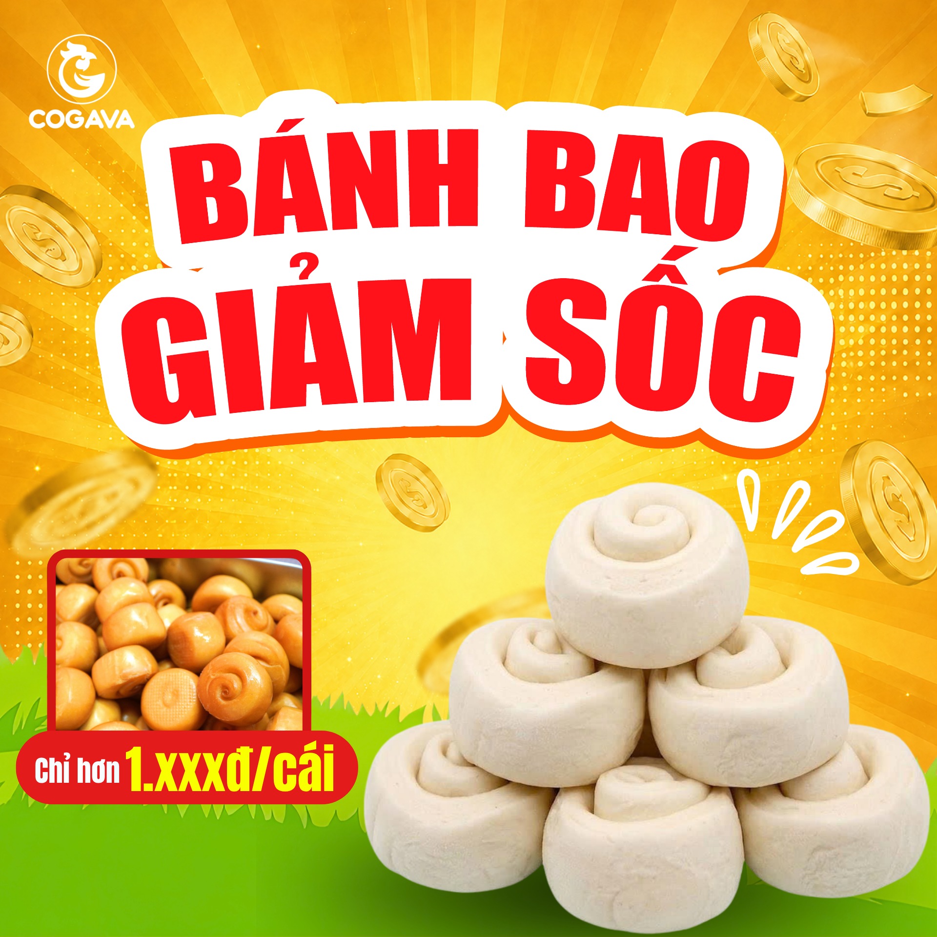 Bánh bao Thọ Phát giảm sốc chỉ hơn 1.xxx/cái
