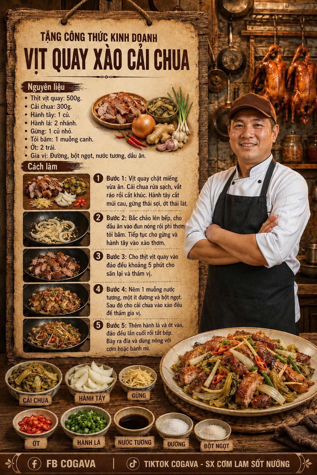 Vịt xào cải chua ăn kèm cơm siêu ngon