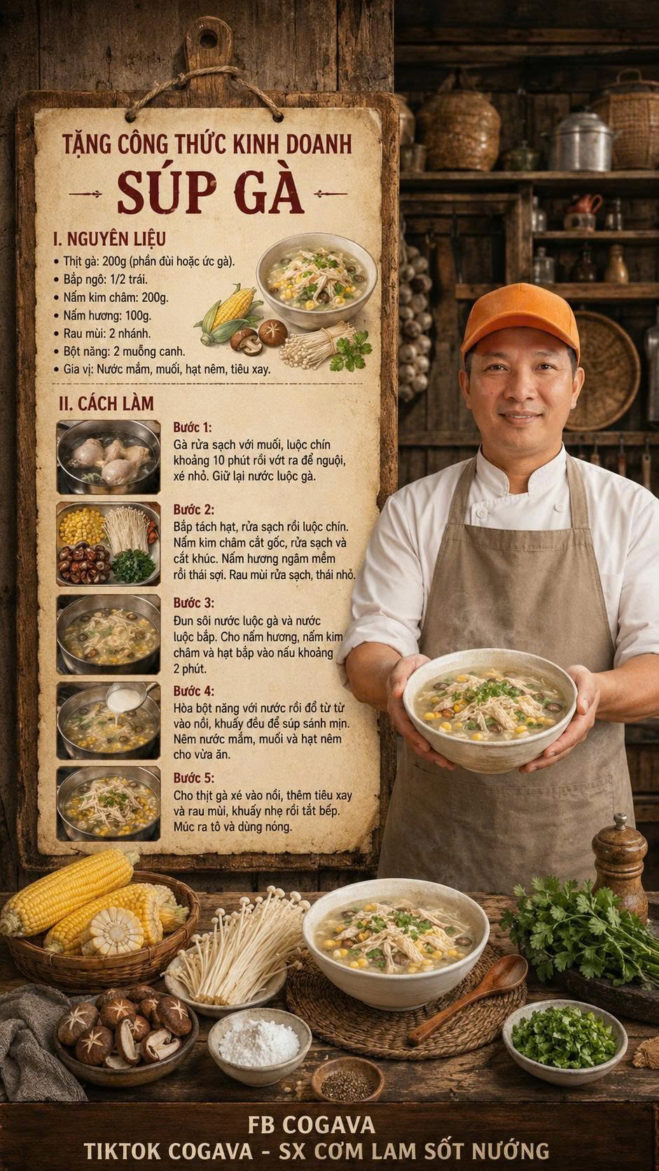 Công thức kinh doanh Súp Gà