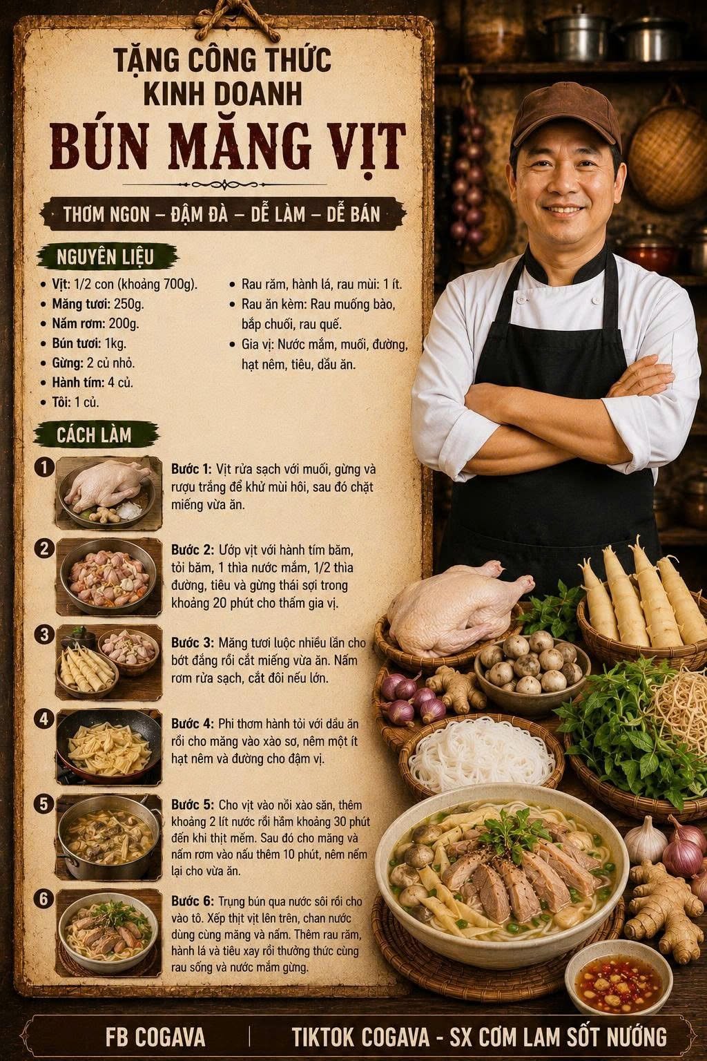 Bún măng vịt, món ăn bán chạy cho các quán ăn