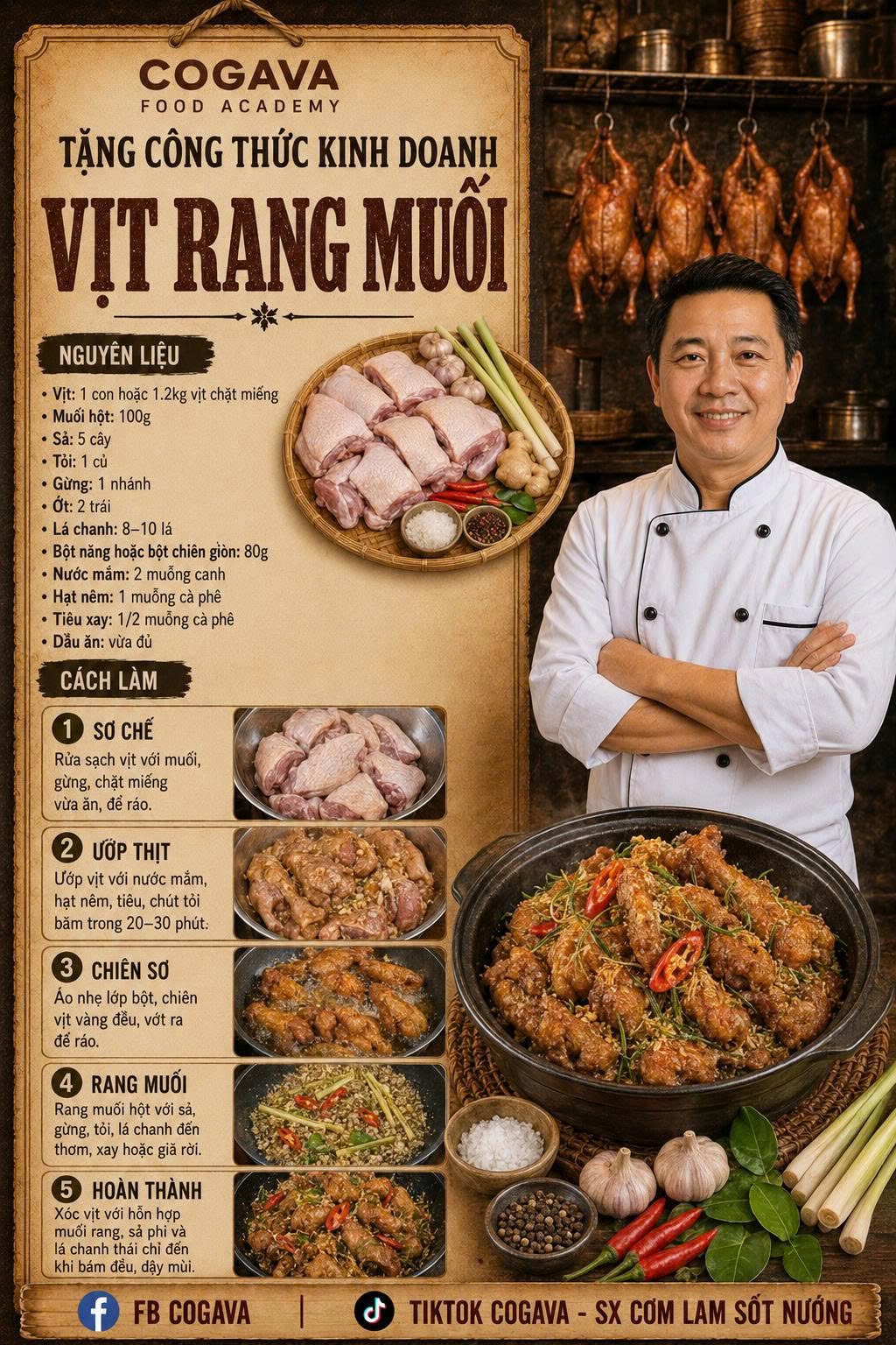 Vịt rang muối giòn rụm thơm ngon