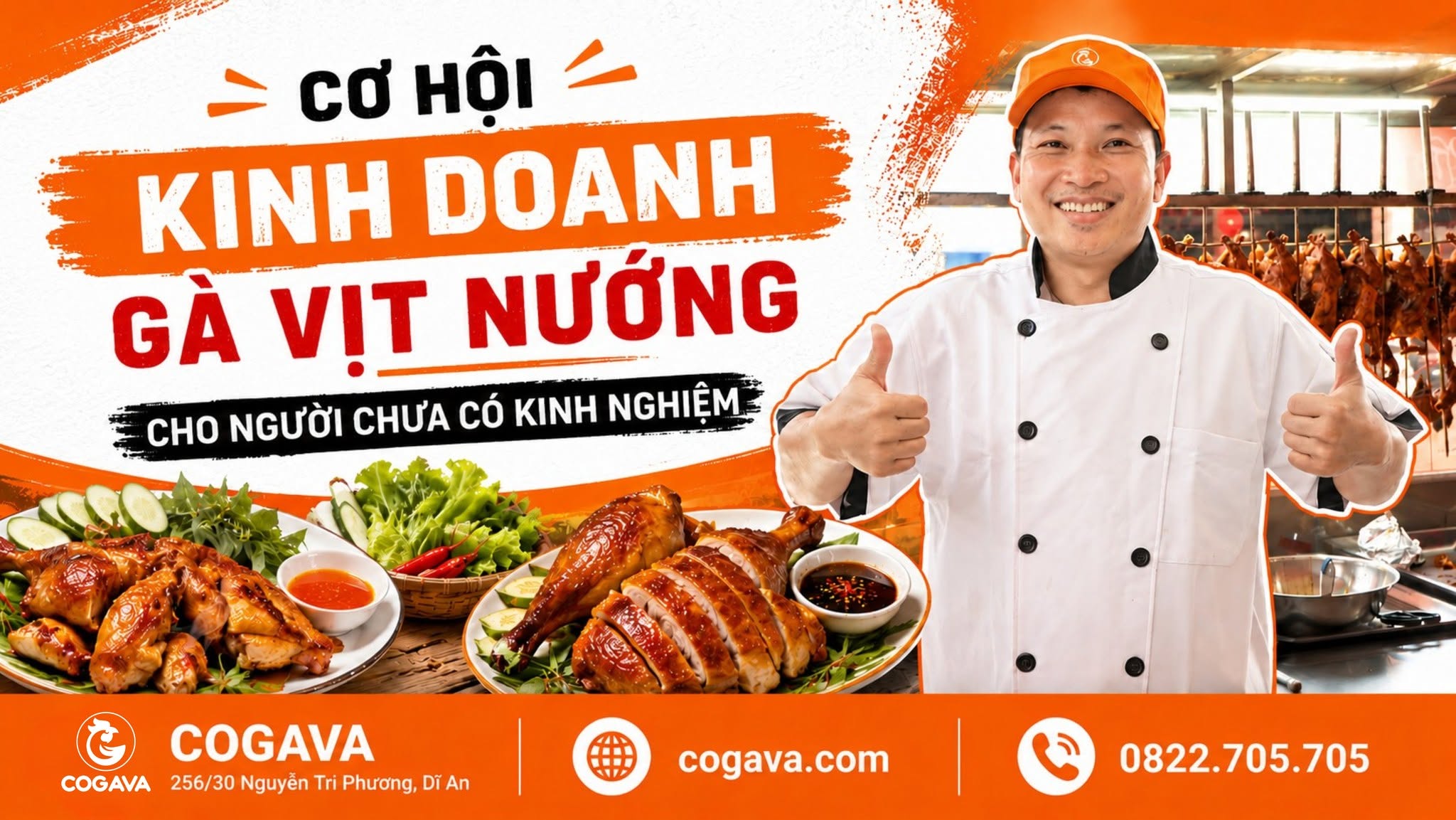 COGAVA - Cơ sở đào tạo vịt quay da giòn, gà nướng cơm lam
