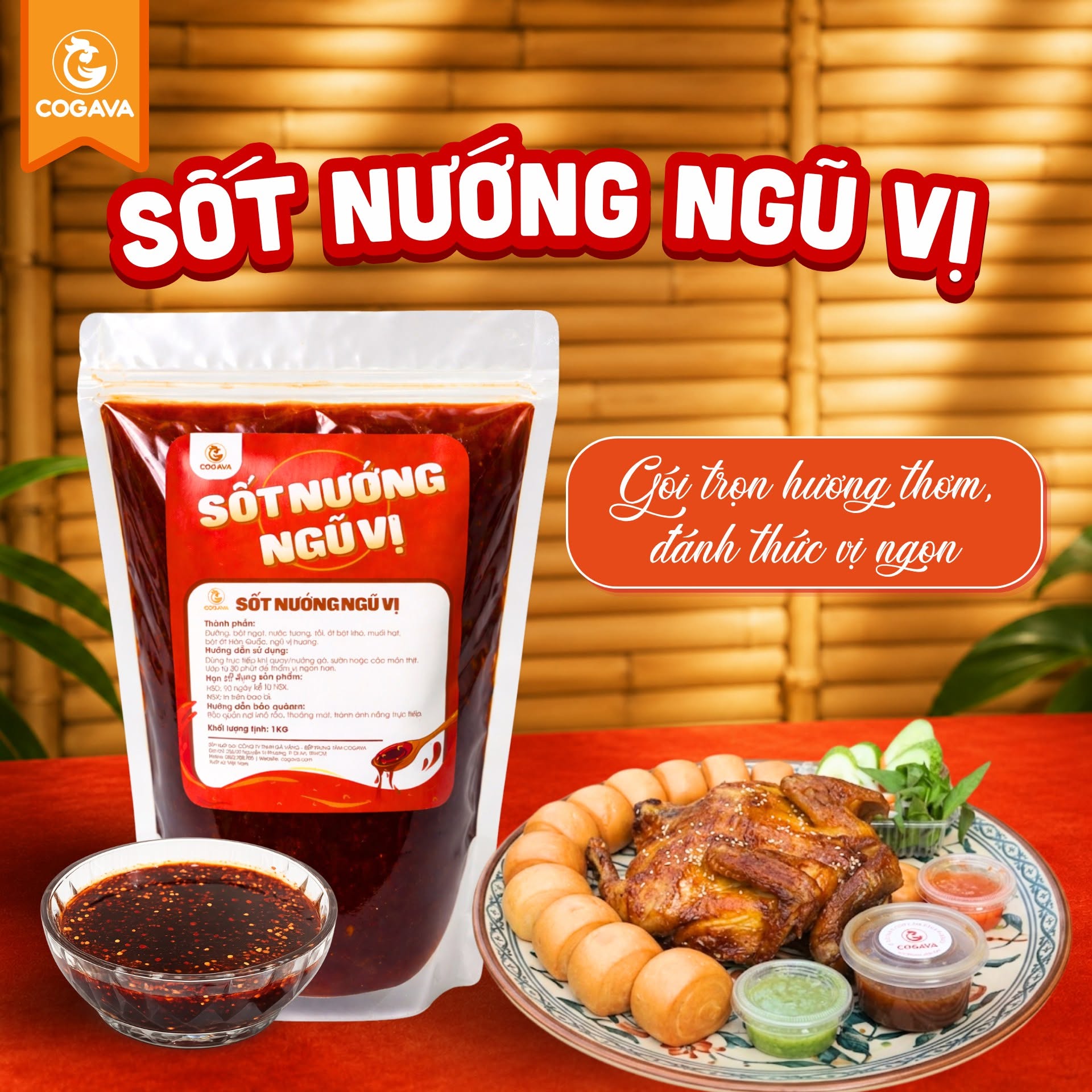 Sốt nướng ngũ vị nướng gà siêu thơm