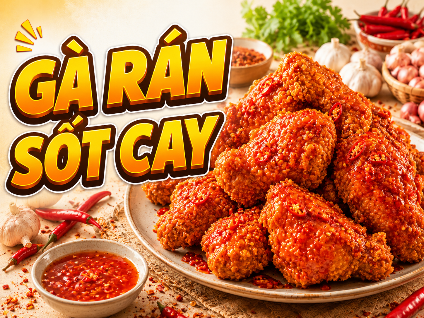 Cách làm gà rán sốt cay