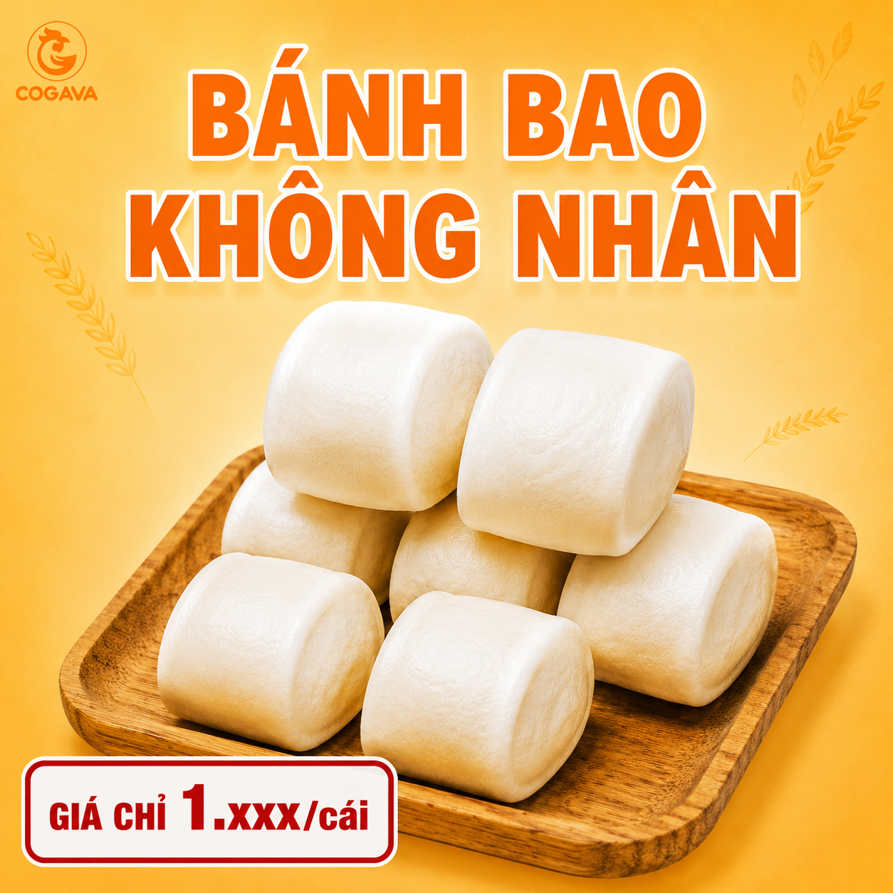 Bánh bao không nhân giá chỉ 1.xxx/cái