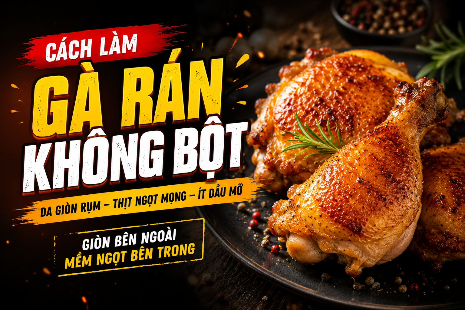 Cách làm gà rán không bột
