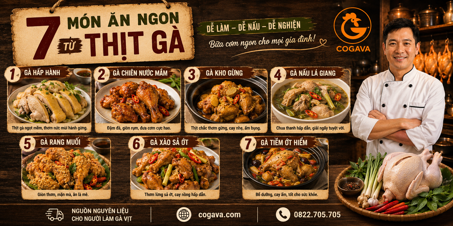 7 món ăn ngon từ thịt gà
